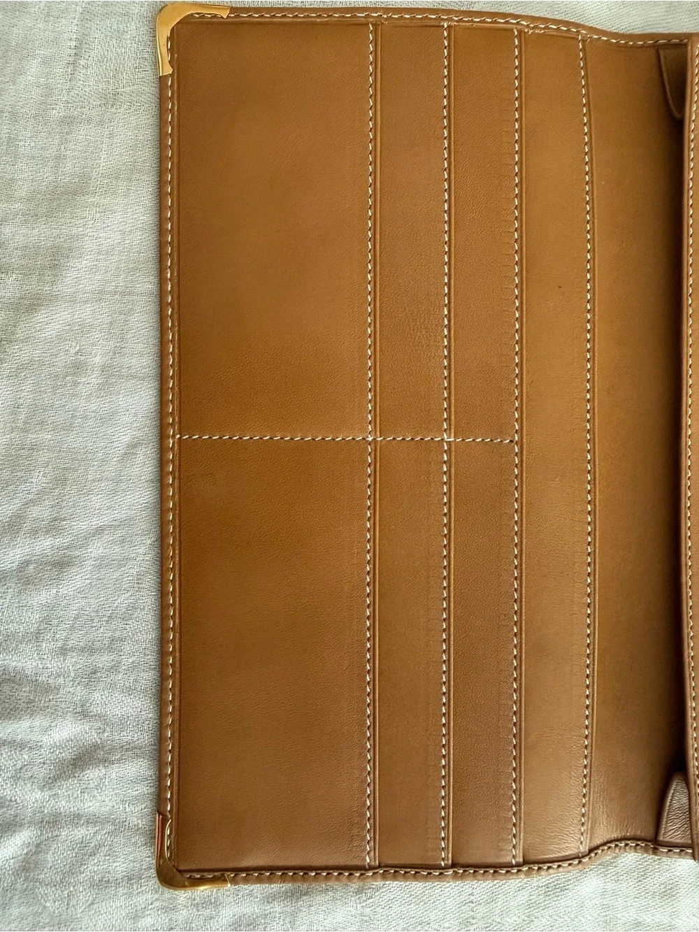 Gucci Brown Monogram Slim Long Wallet with Gold Corners - Picture 13 of 13